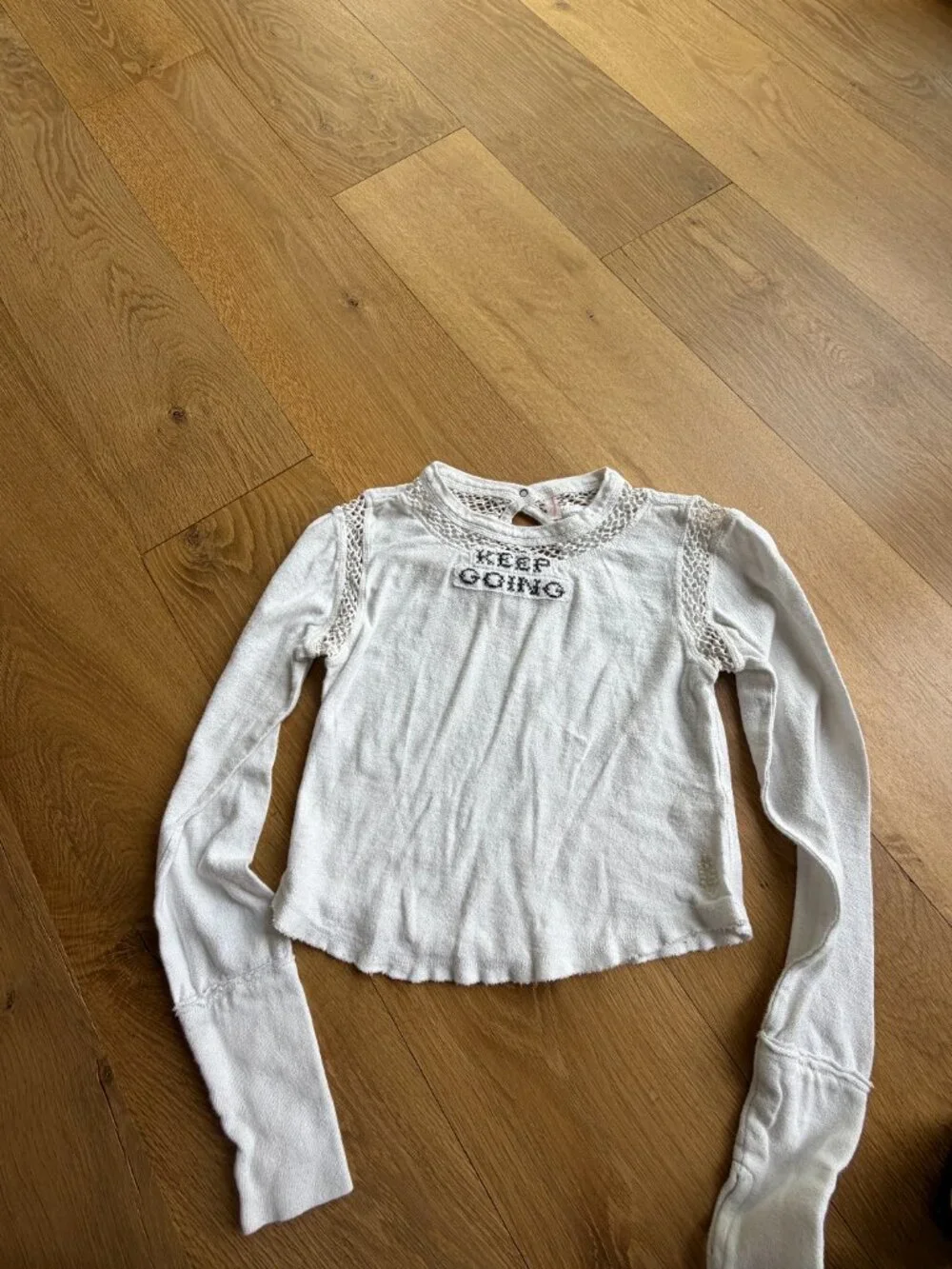 Free People Keep Going Lace LS Top Size XS